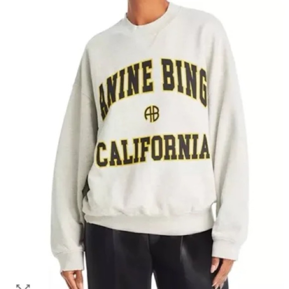 Anine Bing Gray California Crewneck